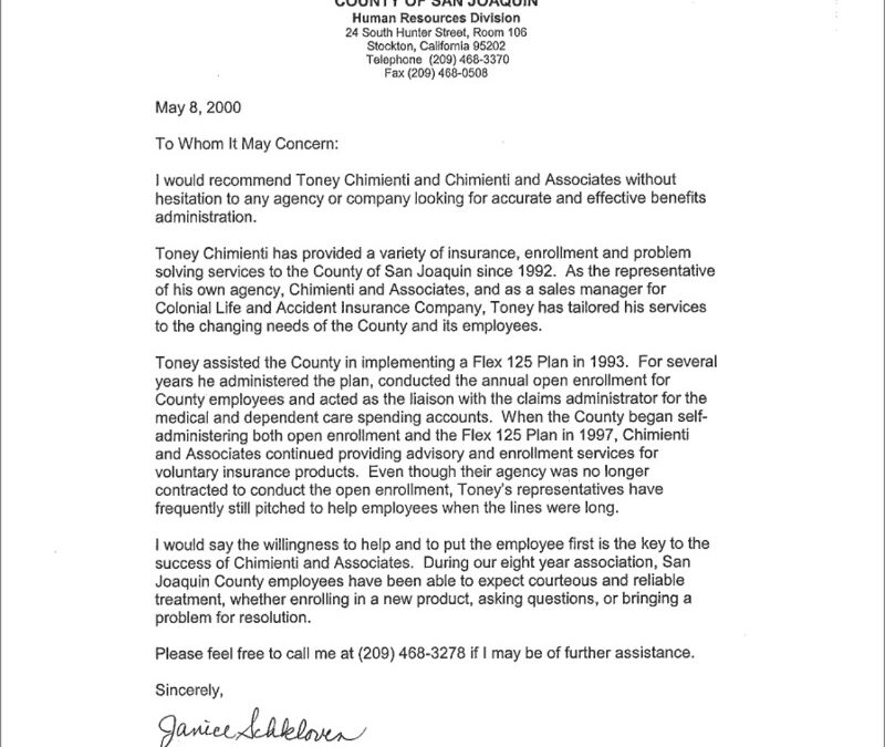 San Joaquin County Human Resource Chimienti And Associates